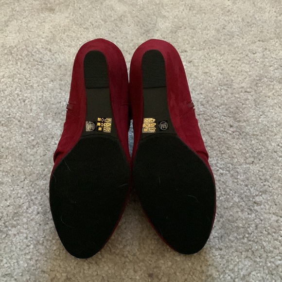 Red Wedge Booties - Picture 4 of 5
